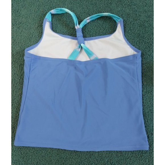 Wonder Nation Girl's Size 14/16 Turquoise Mermaid Scales 3 Piece Swimsuit Set - Picture 4 of 7